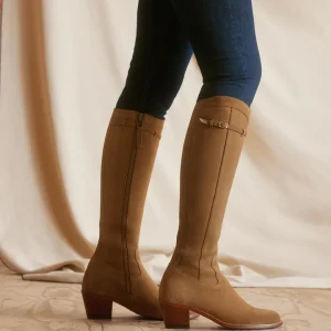 Fairfax & Favor Kimberley Heeled Knee High Boot Tan Regular Fit