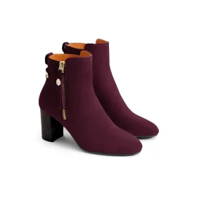 Fairfax and Favor Oakham Heeled Anle Boots Elderberry