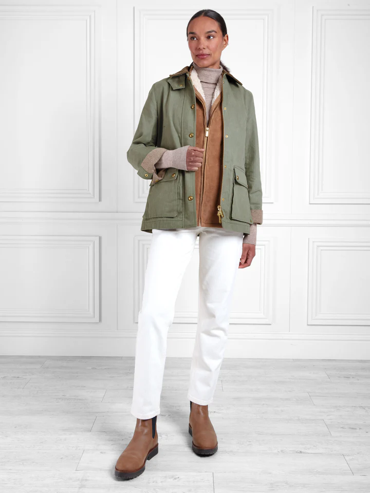 Fairfax & Favor Olivia Waxed Jacket - Pistachio