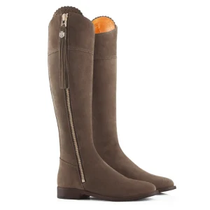 Fairfax & Favor Regina Flat Knee High Boots Regular Fit - Fog