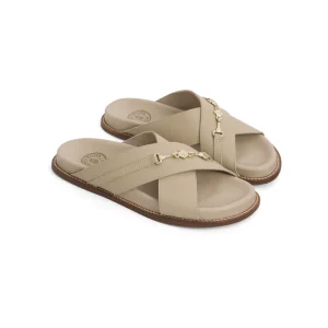 Fairfax & Favor Southwold Leather Sandals - Stone