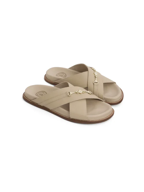 Fairfax & Favor Southwold Leather Sandals - Stone