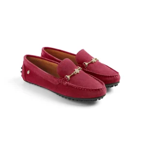 Fairfax and Favor Womens Trinity Driving Shoes - Cherry