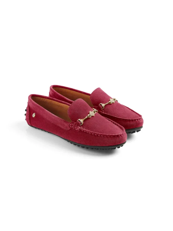 Fairfax and Favor Womens Trinity Driving Shoes - Cherry