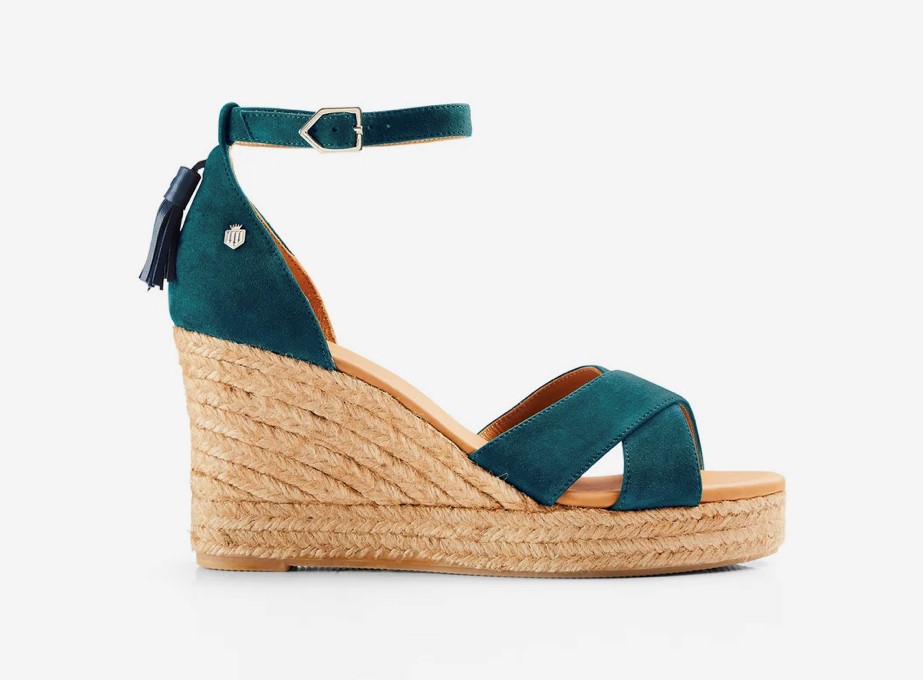 Fairfax and Favor The Valencia Women’s Wedge Sandal – Ocean Suede ...