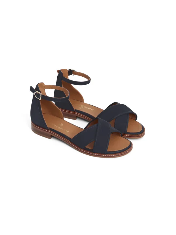 Fairfax and Favor Valencia Sandal Navy