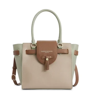 Fairfax and Favor Windsor Tote Bag - Mint, Stone & Tan