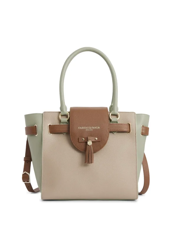 Fairfax and Favor Windsor Tote Bag - Mint, Stone & Tan