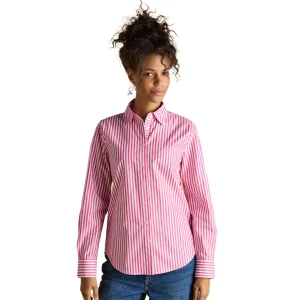 Joules Classic Fit Red Striped Poplin Shirt