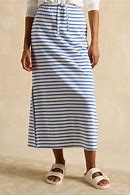 Joules Ladies Harbour Blue & White Stripe A-Line Cotton Jersey Skirt