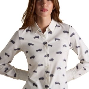 Joules Eleanor Tomlinson White 4x4 Cotton-Rich Jersey Shirt