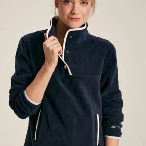Joules Lulworth Navy Blue Funnel Neck Fleece