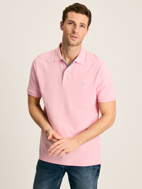 Joules Mens Woody Pink Cotton Pique Polo Shirt