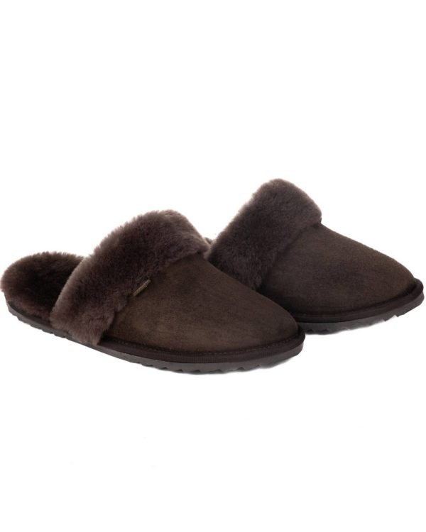 LeChameau Mule Maison Ladies Slippers - Marron Fonce