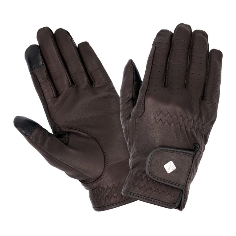LeMieux Classic Leather Riding Gloves Brown High Flyers