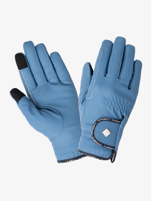 LeMieux Pro Touch Kids Classic Riding Gloves- Ice Blue