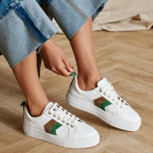 Fairfax and Favor Womens Alexandra Platform Trainers - Clover & Tan