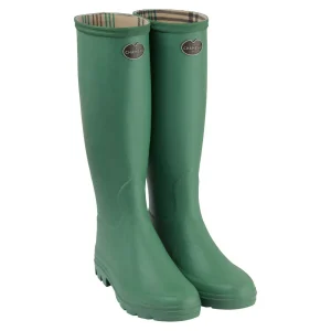 LeChameau Ladies BTE Iris Jersey Lined Wellington Boots - Vert Clair