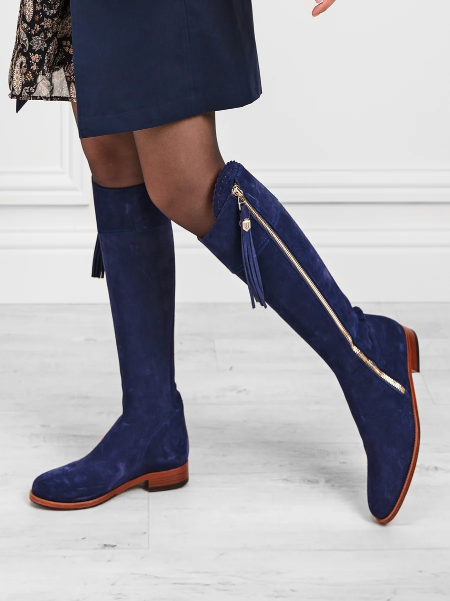 Fairfax & Favor Womens Regina Suede Boots Regular Fit - Ink