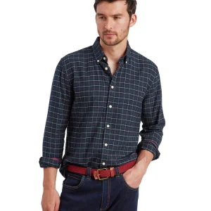 Schoffel Aldeburgh Tailored Shirt - Navy/Red/Ecru Check