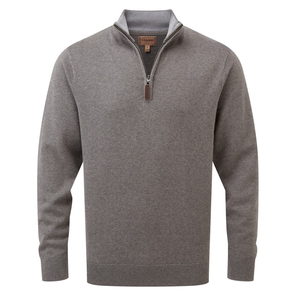 Schoffel Cotton Cashmere Quarter Zip Jumper