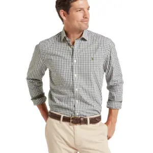 Schoffel Mens Thorpeness Tailored Shirt - Beetle Green check