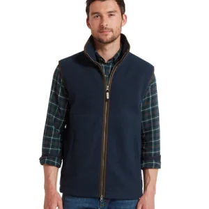 Schoffel Oakham Retro Fleece Gilet - True Navy