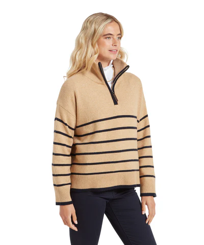 Schoffel Ladies Sandsend 1/4 Jumper - Warm Sand