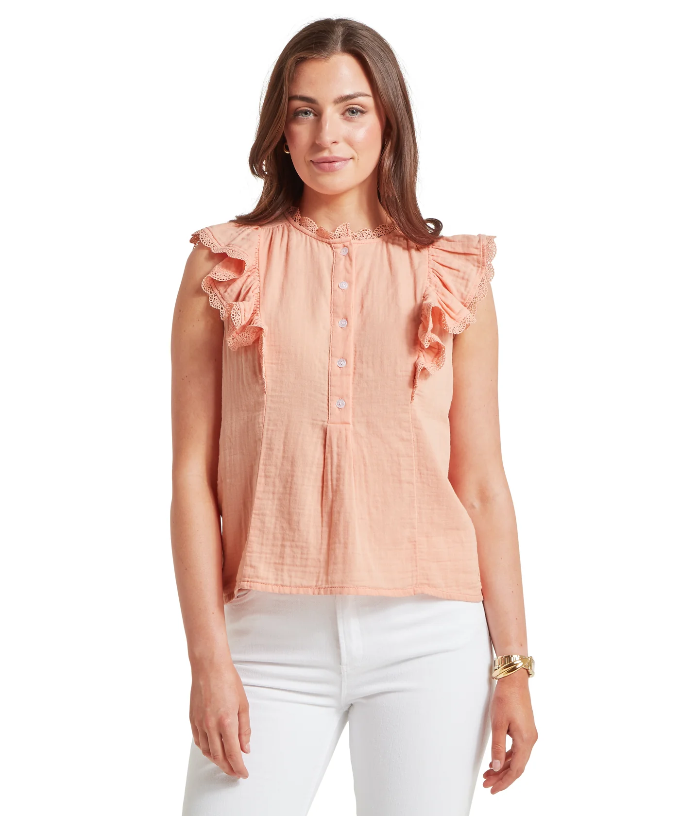 Schoffel Jasmine Blouse - Coral Peach