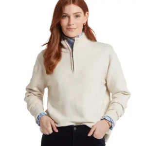 Schoffel Ladies Thoralby 1/4 zip Jumper - Soft White