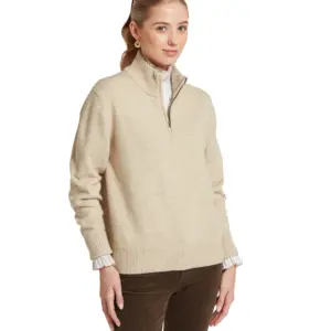 Schoffel Ladies Thoralby 1/4 Jumper - Oatmeal