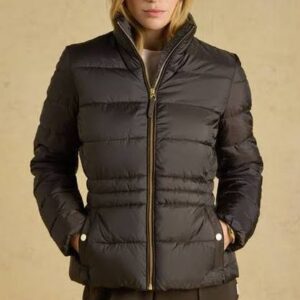 Joules Ladies Paddock Chocolate Brown Showerproof Padded Coat