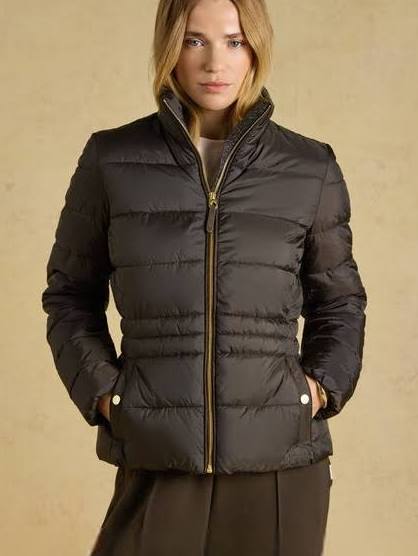 Joules Ladies Paddock Chocolate Brown Showerproof Padded Coat