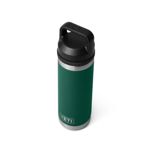 Yeti 18oz Rambler Bottle chug - Black Forest Green