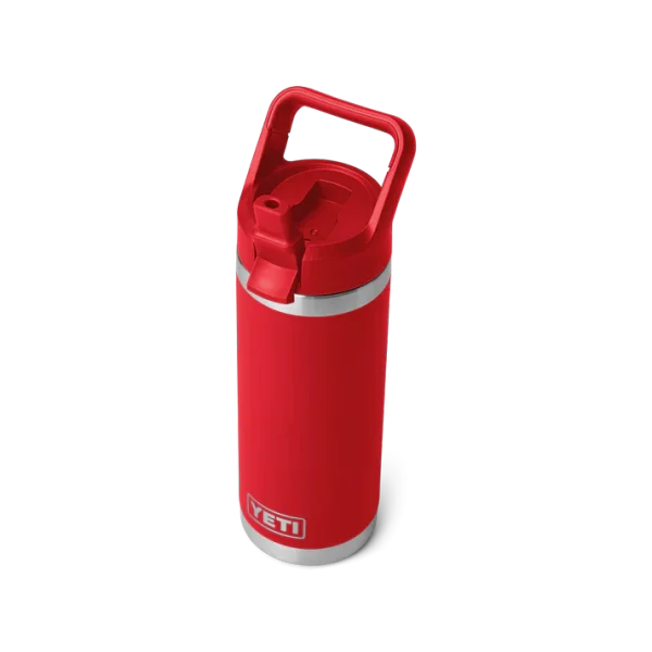 Yeti Rambler straw Bottle 18oz Rescue Red